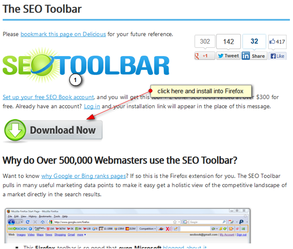 Where to download the SEO toolbar