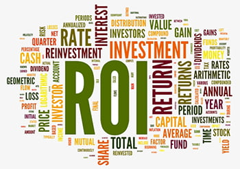 PPC ROI - return of investment word tag